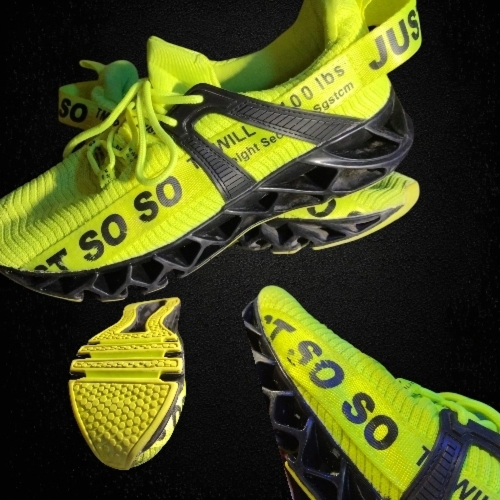 Women's Neon Yellow Athletic Shoes